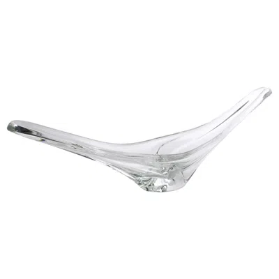 Pre-owned Daum France Important Crystal Centerpiece Bowl Vase, Circa 1950 In Gray