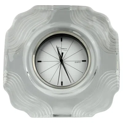 Pre-owned Daum France, Table Clock "topography", 1970s In Gray
