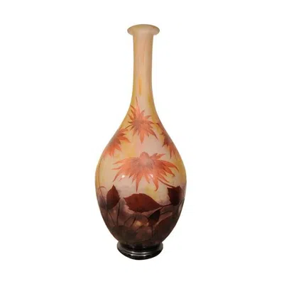 Pre-owned Daum French Art Deco  Nancy Vase In Sand