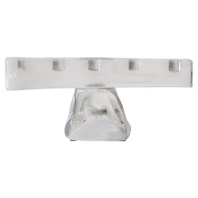 Pre-owned Daum French Crystal Candelabra In The Manner Of , 1960s In Gray
