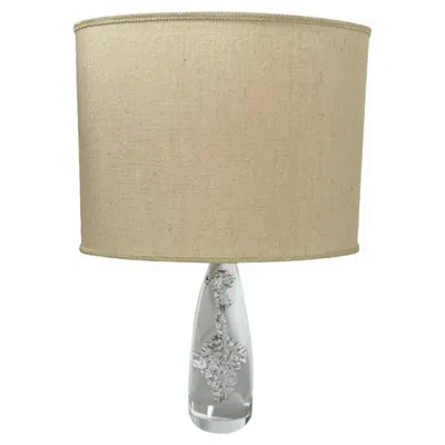 Pre-owned Daum French  Nancy Crystal Table Lamp, 1970s In Sand