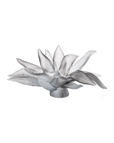 DAUM JARDIN DE CACTUS GREY CENTERPIECE BY EMILIO ROBBA