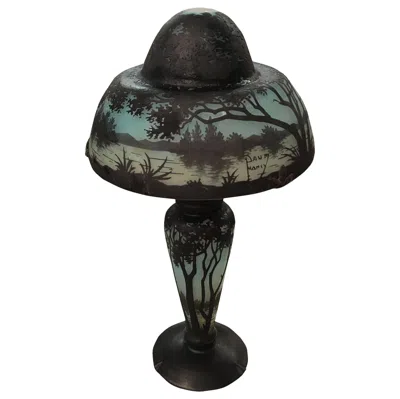Pre-owned Daum Lamp, Sign:  Nancy, France, Style: Jugendstil, Art Nouveau, Liberty, 1904 In Black