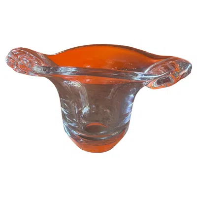 Pre-owned Daum Large Crystal Bowl By , France In Brown