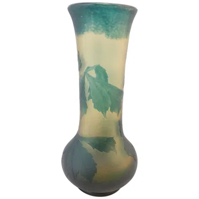 Pre-owned Daum Martele, Acid Etched And Wheel Cut Vase In Transparent
