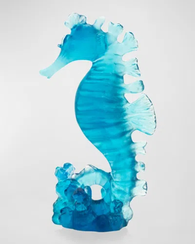 Daum Maya Small Blue Seahorse In 蓝色