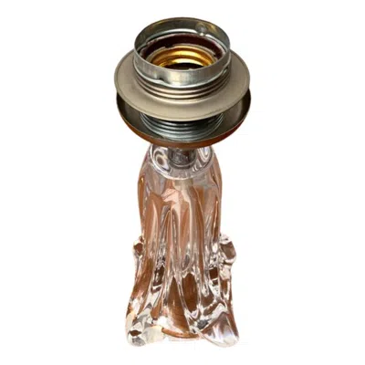 Pre-owned Daum Mid-century French Glass Table Lamp From , 1960s In Brown