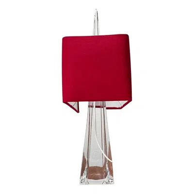 Pre-owned Daum Mid-century French Glass Table Lamp From , 1960s In Red