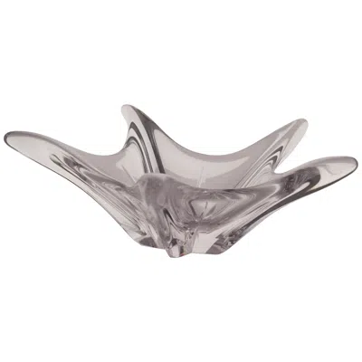 Pre-owned Daum Mid-century Modern  Crystal Star Bowl In Gray