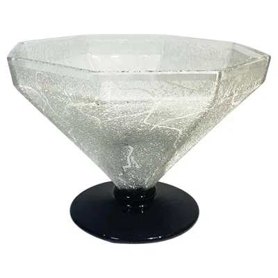 Pre-owned Daum Nancy Acid Etched Vase, Glass, Art Deco Style, France, 1930s In Transparent