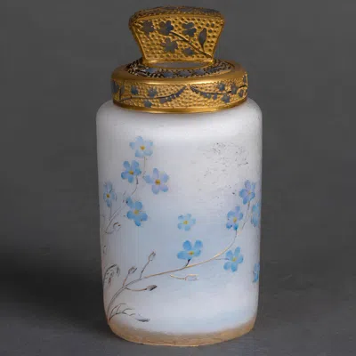 Pre-owned Daum Nancy, Art Nouveau. « Myosotis » Scent Bottle, Circa 1900 In Black