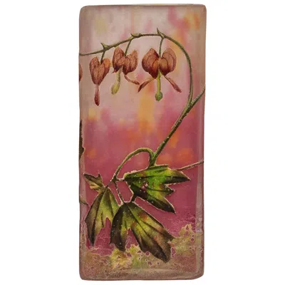 Pre-owned Daum Nancy Cameo And Enamel Glass Vase France, Circa 1910 In Brown