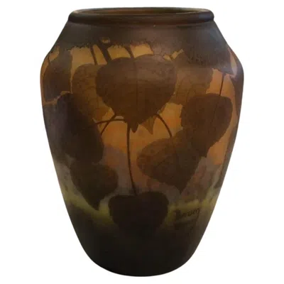 Pre-owned Daum Nancy, France, Style: Jugendstil, Art Nouveau, Liberty, 1910 In Brown