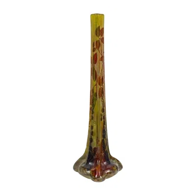 Pre-owned Daum Nancy Internally Decorated Cameo Glass Vase France, Circa 1910 In Brown