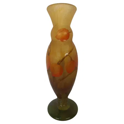 Pre-owned Daum Nancy Vase Art Nouveau In Brown