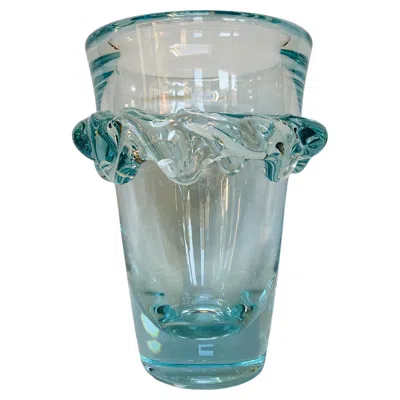 Pre-owned Daum Nancy Vase Years 50/60 With Application In Transparent
