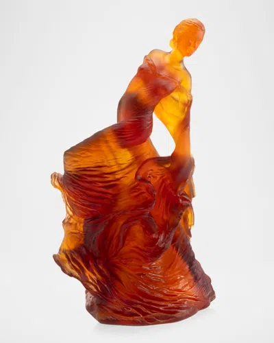 Daum Paloma Crystal Sculpture By Nathalie Seguin In Red