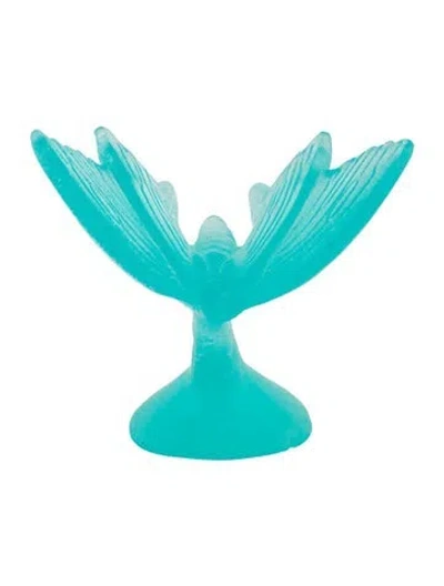 Pre-owned Daum Pâte De Verre Butterfly Figurine In Blue