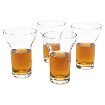 Pre-owned Daum Rare Set Of 4 Bulles Glasses By Roger Tallon For , From The 3t Serie, 1960s. In Sand