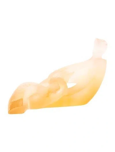Pre-owned Daum Reclining Nude Figurine In Neutrals