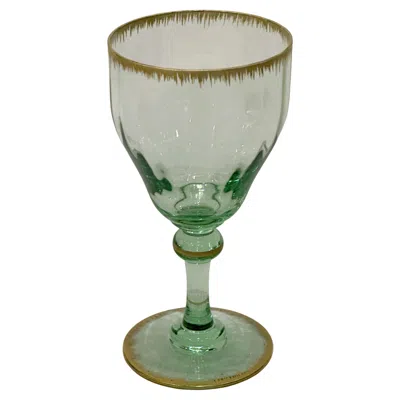Pre-owned Daum Red Wine Glass, Art Nouveau Period, Nancy Manufacture, Circa 1900