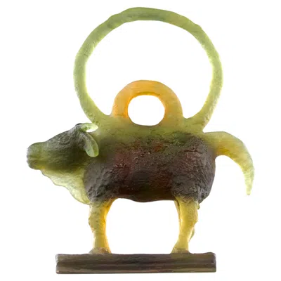 Pre-owned Daum Richard Texier For , "taurus Constellation" Glass Sculpture, France 2000s In Brown