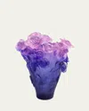Daum Rose Passion Magnum Vase, Pink/ultra-violet