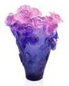 Daum Rose Passion Magnum Vase, Pink/ultra-violet