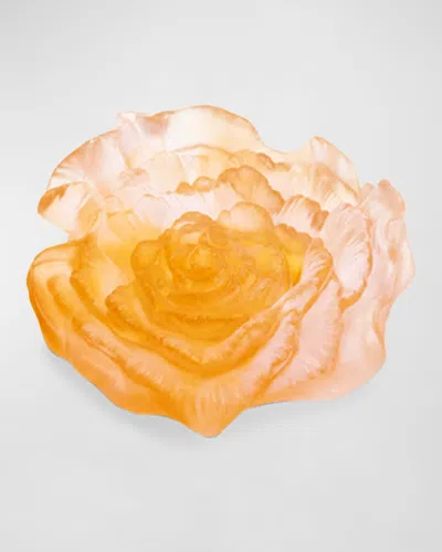 Daum Rose Royale Decorative Flower In Pink