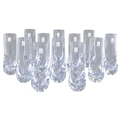 Pre-owned Daum Service Of 12 Crystal Glasses  France Corolle Model. France, 1980 In Gray