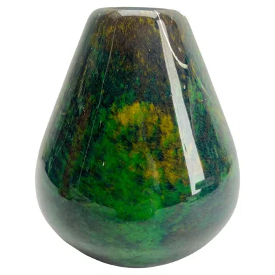 Pre-owned Daum Signed  Nancy Art Deco Pate De Verre Multicouche Vasse In Black