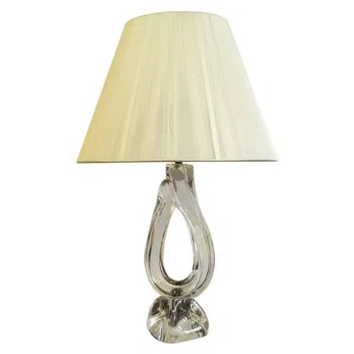Pre-owned Daum Table Lamp In Sand