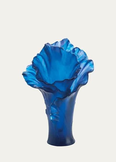 Daum Ultra Violet Large Vase In Blue