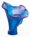 Daum Ultra Violet Medium Vase In Blue