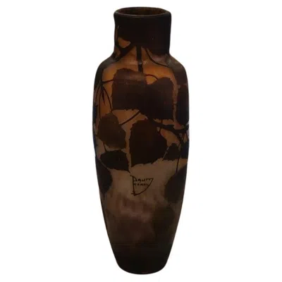 Pre-owned Daum Vase  Nancy , France, Style: Jugendstil, Art Nouveau, Liberty, 1910 In Black