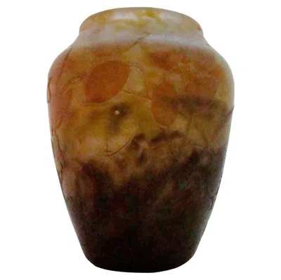 Pre-owned Daum Vase, Sign:  Nancy, France, 1910, Style: Jugendstil, Art Nouveau, Liberty In Brown
