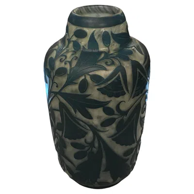 Pre-owned Daum Vase, Sign:  Nancy France In Black