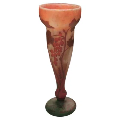 Pre-owned Daum Vase, Sign:  Nancy, France, Style: Jugendstil, Art Nouveau, Liberty, 1903 In Brown