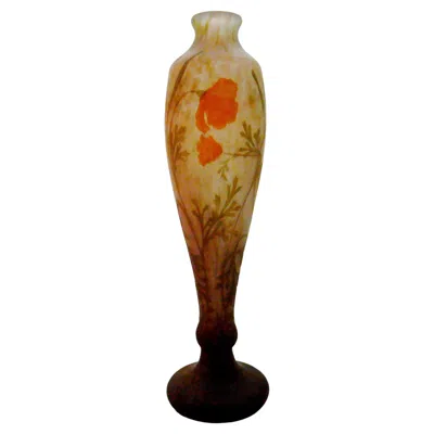 Pre-owned Daum Vase, Sign:  Nancy, France, Style: Jugendstil, Art Nouveau, Liberty, 1904 In Brown