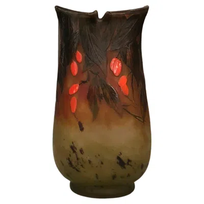 Pre-owned Daum Vase Sign:  Nancy, France, Style: Jugendstil, Art Nouveau, Liberty, 1905 In Brown