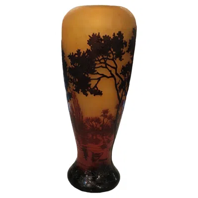 Pre-owned Daum Vase, Sign:  Nancy France, Style: Jugendstil, Art Nouveau, Liberty, 1910 In Brown