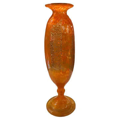Pre-owned Daum Vase With Gold, Sign:  Nancy France, Style: Art Deco