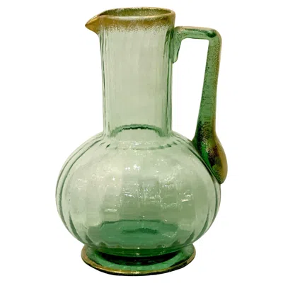 Pre-owned Daum Water Pitcher, Art Nouveau Period, Nancy Manufacture, Circa 1900 In Brown
