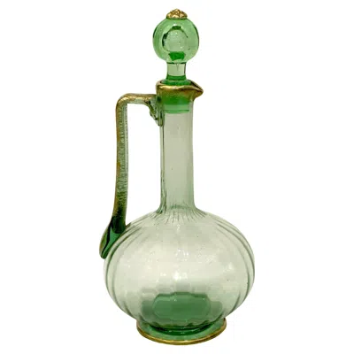 Pre-owned Daum Wine Decanter, Art Nouveau Period, Nancy Manufacture, Circa 1900 In Sand