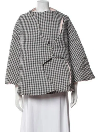 Pre-owned Dauphinette Plaid Print Jacket W/ Tags In Black