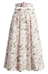 DAUPHINETTE X LIBERTY LONDON CARLINE ROSE FLOATING BELTED A-LINE SKIRT
