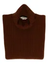 Davantino Roll-neck Top In Brown