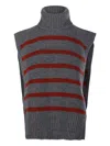 Davantino Turtleneck Striped Sweater In Blue