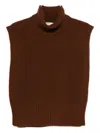 Davantino Wool Turtle-neck Sweater In Brown