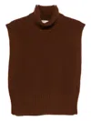 Davantino Wool Turtle-neck Sweater In Brown